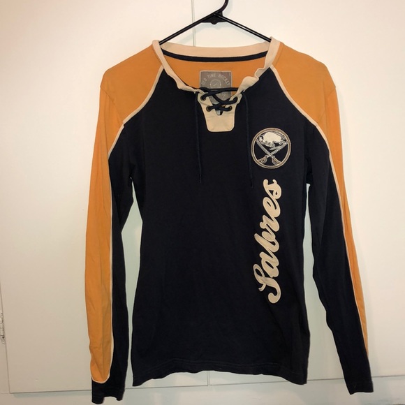 NHL Tops - Buffalo Sabres Old Time Hockey Lace up Long Sleeve